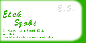 elek szobi business card